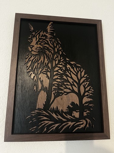 Maine coon tableau en bois - tableau,