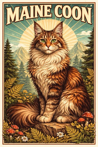Affiche poster chat - affiche,